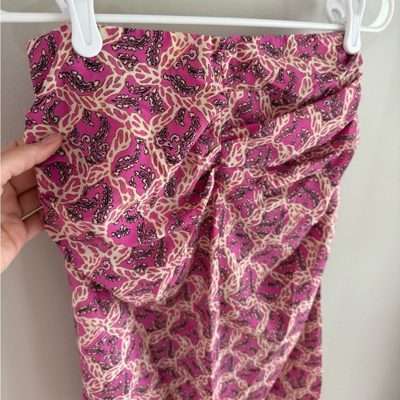Isabel Marant Gaella Midi Skirt - Fuchsia Print - Silk - FR Size 38/US Size 6 - Picture 10 of 15